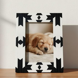 Custom bone <b>Photo</b> <b>Frame</b> Rectangle Pattern Curving Design Bone Inspired Adjustable Vertical Orientation Tabletop Picture <b>Frame</b> - Product Image 4