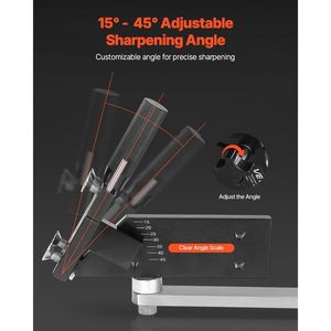 Adjustable 15-45 Degrees Lawnmower <b>Blade</b> <b>Sharpener</b> Balancer with 4 Adapter Pins Mower Parts & Accessories - Product Image 4
