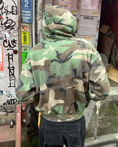 Sudadera Oversize Vintage de Invierno 100% Algodón con Doble Cremallera, Estampado por Descarga, Bordado y Costuras Reforzadas, 600 GSM, Marca Personalizada OEM - Product Image 2