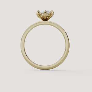 แหวนเพชรทรงมาร์คีส์ 3 กะรัต เพชรเลี้ยงในห้องปฏิบัติการ วงแบน ทองคำแท้ 10K 14K 18K ขนาด 3 มม. แหวนหมั้นแบบโซลิแทร์ ราคาขายส่ง ผู้ผลิต OEM - Product Image 3