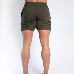 Shorts de sport pour hommes à taille mi-haute, respirants, 100% coton, couleur unie, avec poche en maille et taille élastique, style urbain, vente en gros usine du Pakistan - Product Image 4