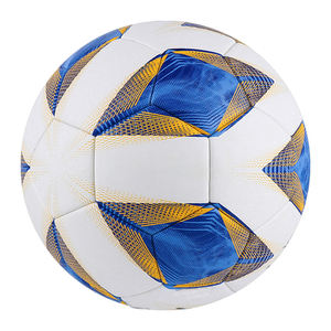Ballon de football blanc et bleu de haute qualité avec logo imprimé, durable, style populaire, pour l'entraînement et les matchs - Product Image 2
