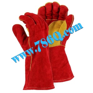 Gants de soudeurs en cuir de vachette fendu 2025 avec sangle de pouce renforcée Gants de travail en cuir fendu - Product Image 1