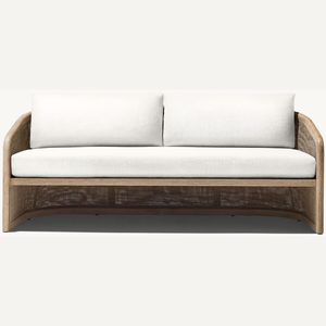 Lucia <b>sofa</b> furniture made of teak wood frame and <b>rattan</b> weaving, simple modern style, suitable for <b>outdoor</b> use, soft for sitting - Product Image 3