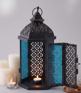 Farol de Mesa Marroquí con Diseño en Relieve, Metal Natural Hecho a Mano para Decoración del Hogar u Oficina, Personalización de Tamaño y Color - Product Image 6