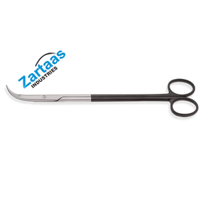 Lames de ciseaux Diethrich en acier inoxydable de haute qualité, entièrement courbées, à bord rasoir, avec poignée annulaire, 23 cm, instruments chirurgicaux - Product Image 1
