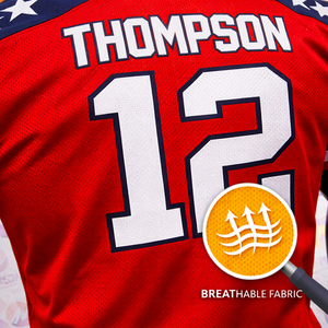 Maillot de football américain pour équipes et ligues, grande taille, séchage rapide, respirant, antibactérien, anti-humidité, 100 % polyester - Product Image 4