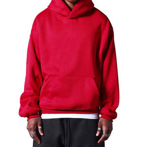 Sweat-shirt polaire à capuche oversize pour homme, gris uni, décontracté, avec poches, coupe classique, hiver, délavé, brodé, orné de perles - Product Image 6