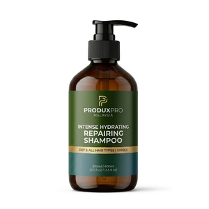 Shampooing réparateur hydratant intense ProduxPro Malaisie pour tous types de cheveux secs, unisexe, OEM personnalisé, 300 ml/400 ml, certifié GMP ISO HALAL - Product Image 1