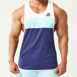 Training Essential <b>Men</b> Gym <b>Singlet</b> Sleeveless Quick Dry Breathable Polyester/Cotton <b>for</b> Weightlifting Cardio Fitness Running - Product Image 1