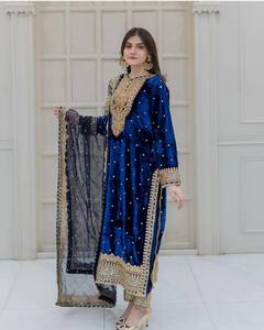 Meilleure vente Salwar Kameez Nouveau Designer Party Wear Look Top Bottom et Dupatta avec broderie lourde Sequin Work Kurti Wholesale - Product Image 3