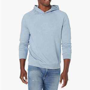 เสื้อฮู้ดดี้ผู้ชายคุณภาพสูงสำหรับฤดูร้อน สไตล์สตรีทแวร์ ผ้าฝ้ายเทอร์รี่ 100% ย้อมสีแบบ Garment Dyed ระบายอากาศได้ดี เป็นมิตรกับสิ่งแวดล้อม แห้งเร็ว สีพื้น - Product Image 5