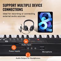 61-Key Digital Portable Electric Piano Keyboard with 200 Tones and 200 Rhythms
