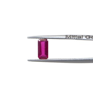 Rubis naturels de Bangkok, octogones calibrés 4x8mm, pierres précieuses de rubis naturelles facettées pour la fabrication de bijoux, prêtes à l'emploi - Product Image 2