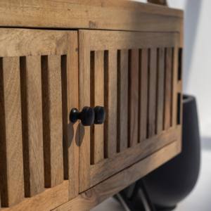 Mueble para TV de Madera Vandana Novara Lyra, Consola de Entretenimiento Moderna de Madera Sólida Minimalista - Product Image 4