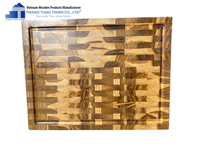 Tabla de Cortar de Madera de Grano Rectangular THATUWOOD, 1.5 cm de Grosor, Antibacteriana, No Tóxica, Utensilios de Cocina Hechos en Vietnam - Product Image 4