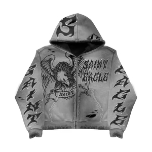 Ventes en gros de sweats à capuche pour hommes de haute qualité, 100% coton, 380g, molleton épais, impression puff, coupe classique, streetwear, logo personnalisé, couleur personnalisée - Product Image 1