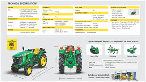 Pour John Deere, tracteur utilitaire compact 4x4 35 CV, haute productivité, composants essentiels de transmission par engrenages du moteur - Product Image 5