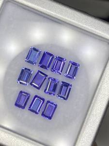 Tanzanita natural de forma octogonal, color azul, piedra preciosa facetada de 6x4mm, 7x5mm, 6x8mm, piedras sueltas para la elaboración de joyería. - Product Image 3