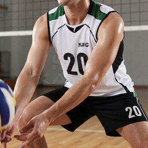 Nuevo Uniforme de Voleibol Clásico Estampado con Tela Suave y Elástica de Secado Rápido, Diseño Ligero sin Mangas para Hombre - Product Image 4
