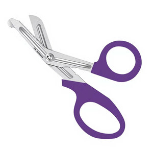 Tijeras de Trauma para Enfermeras, Primeros Auxilios, 5.5 Pulgadas, Color Morado Oscuro, Acero Inoxidable Alemán, para Emergencias Médicas, Vendajes, Uso Quirúrgico, EMS - Product Image 1