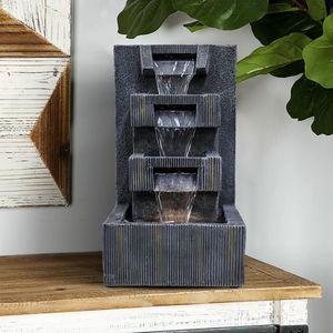 Fuente de Agua de Mesa de 15.7 Pulgadas con Luz LED para Decoración de Oficina y Hogar - Product Image 3