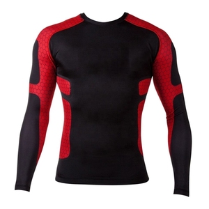 เสื้อกีฬาผู้ชายแบบกำหนดเอง เสื้อรัดรูปแห้งเร็ว แขนยาว ระบายอากาศได้ดี ยืดหยุ่น ทนทาน ซับเหงื่อ - Product Image 1