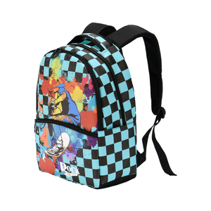 Sac à dos universitaire élégant 16 pouces, imperméable, imprimé graffiti, unisexe, avec support coussin d'air - Product Image 4