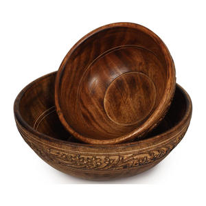 Bol mélangeur en bambou poli fait main, écologique, style américain, pour la préparation de salades, la pâtisserie et les fêtes - Product Image 1