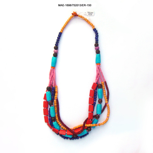 Collar de Cadena con Cuentas de Hueso Multicolor y Patrón de Corazón, Unisex, Regalo para Fiestas, Pieza de Moda, Precio al por Mayor - Product Image 2