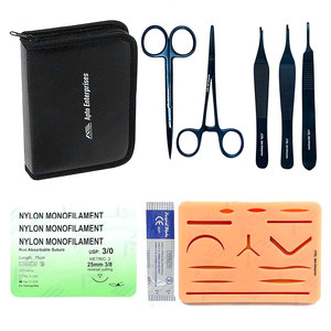 Almohadilla de Silicona Duradera para Cierre de Heridas Quirúrgicas, Instrumentos Médicos para Enfermería Veterinaria, Kit de Práctica de Sutura para Estudiantes de Medicina - Product Image 1