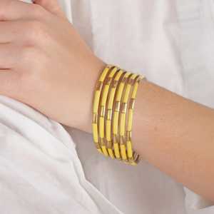 Brazalete de Boda para Mujer, Chapado en Oro, Diseño de Alta Calidad, Combinación de Colores Personalizada, Brazaletes de Resina, Accesorios de Moda de Lujo - Product Image 1
