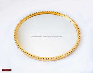 MoMirror de techo | Espejo rectangular curvado montado en el techo personalizado con marco de metal, espejo de tocador suspendido, espejo de hotel - Product Image 3