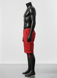 กางเกงขาสั้นคาร์โก้ผู้ชายสำหรับฤดูร้อน กางเกงขาสั้นคาร์โก้ลำลองสไตล์ไฮสตรีทเหนือเข่า ผ้าฝ้าย กางเกงขาสั้นซาฟารีสำหรับผู้ชาย - Product Image 3