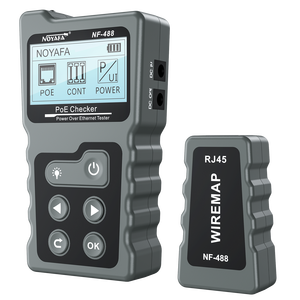 เครื่องทดสอบสายเคเบิลเครือข่าย NOYAFA NF-488 รุ่นยอดนิยม สำหรับตรวจสอบ POE RJ45 Cat5 Cat6 LAN RJ11 ทดสอบความต่อเนื่อง ทดสอบวงจรไฟฟ้า ทดสอบโหลด - Product Image 5