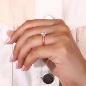 Producto de Moda: Anillo de Diamante de Corte Redondo de 1.50 Quilates Cultivado en Laboratorio, Anillo de Compromiso y Boda, Joyería, Anillo de Oro Amarillo de 14k - Product Image 2