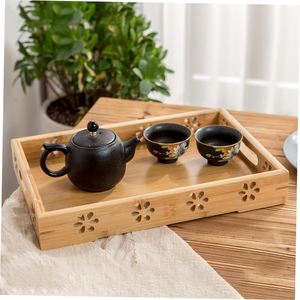 Premium Handmade Wooden Serving Tray for Kitchen Dining <b>Coffee</b> <b>Table</b> Breakfast Serving <b>Rustic</b> Farmhouse Style Trays - Product Image 5