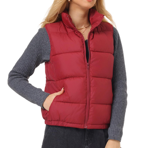 Chaleco Acolchado de Punto para Mujer, Chaqueta sin Mangas, Ligera, Transpirable, Ecológica, con Forro Suave de Lona y Cierre Frontal - Product Image 1