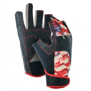 Guantes de Pesca Inteligentes, Medios Dedos, Ligeros, Transpirables, Azul Gris Claro, Cierre de Velcro Sintético, Unisex, Todas las Temporadas - Product Image 5