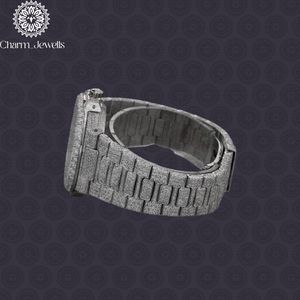 Reloj Charm_Jewells de Lujo en Acero Inoxidable, 38 mm, Esfera de Cristal, Movimiento Mecánico Analógico, Caja Cuadrada, Correa Unisex de Moda de 20 mm, 10 - Product Image 2