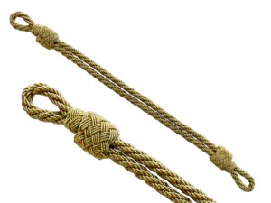 Mützengeflecht Knitted Cap Cord Solid Color Fabric <b>Braided</b> Rope Simple Style Badge <b>Accessory</b> Cord with Metal Hook Custom Color - Product Image 3
