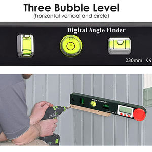 Medidor de Ángulos Digital 3 en 1, Nivel y Regla, Nylon y Fibra de Vidrio Resistentes, 0 ~ 999.9 °   Rango de medición con botón de cero, 7 pulgadas de longitud - Product Image 4