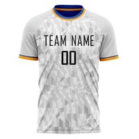 Maillot de football de la Premier League personnalisable au design tendance pour hommes et femmes, 100% polyester respirant et à séchage rapide, manches courtes