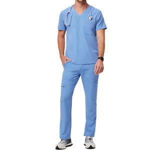 Ensemble d'uniformes médicaux confortables pour hommes RARE WEAR ENTERPRISES, 100 % coton, tissu respirant, coutures durables, élégant, pour hôpital - Product Image 1
