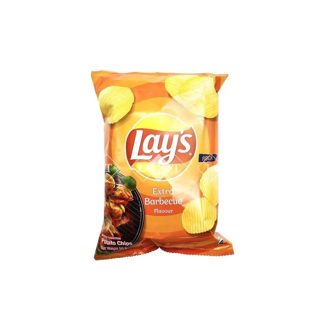 Прямой экспорт с фабрики Тайские картофельные чипсы LAY'S с риджами Экстра вкус барбекю 50 г