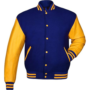 Custom Men's Varsity Jacket Eco-Friendly Windproof 100% <b>Wool</b>/Leather Plain Dyed Winter Casual - Product Image 3