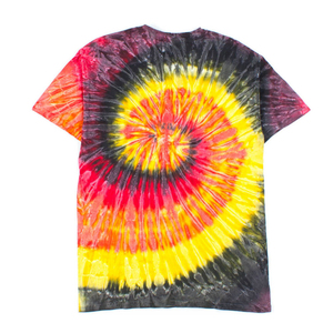 เสื้อยืดแขนสั้นผู้ชายลายมัดย้อม ผ้าฝ้าย 100% คอกลม ทรงปกติ สวมใส่สบาย ดีไซน์ลายถักสีชมพู - Product Image 3
