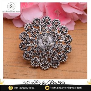 Bagues pour femmes réglables en argent oxydé finition polie antique, bijoux de mode vintage élégants, fourniture ODM - Product Image 4