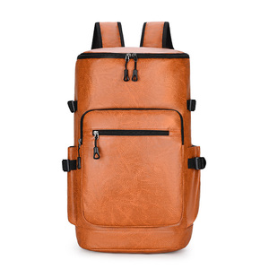 OEM Custom Genuine <b>Leather</b> Look <b>Laptop</b> <b>Backpack</b> Waterproof Travel Daypack Large Capacity School <b>Backpack</b> - Product Image 3