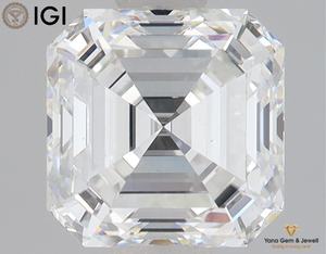 Diamante Cultivado en Laboratorio CVD, Corte Asscher, 4.00 Quilates, con Certificado IGI, Claridad VS1, Color F, para Joyería Personalizada - Product Image 1
